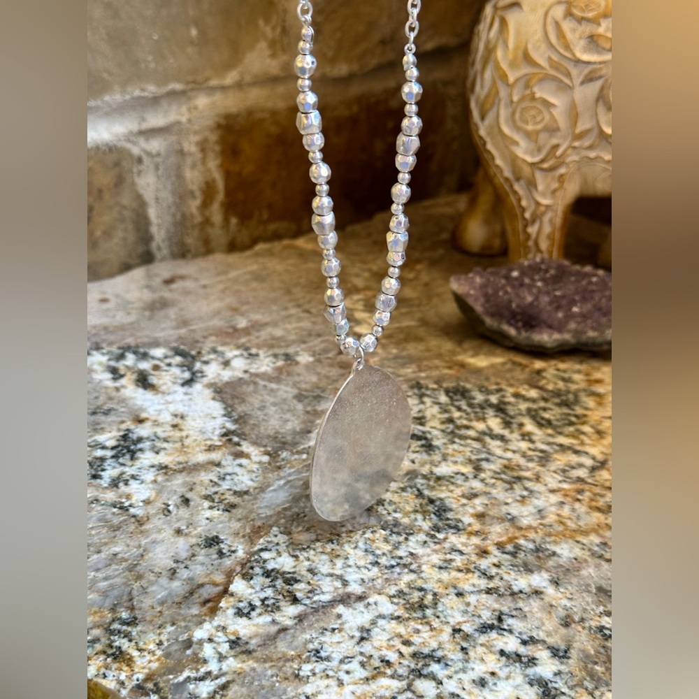 Forever21 Silver Beaded Charm Necklace - Picture 9 of 10